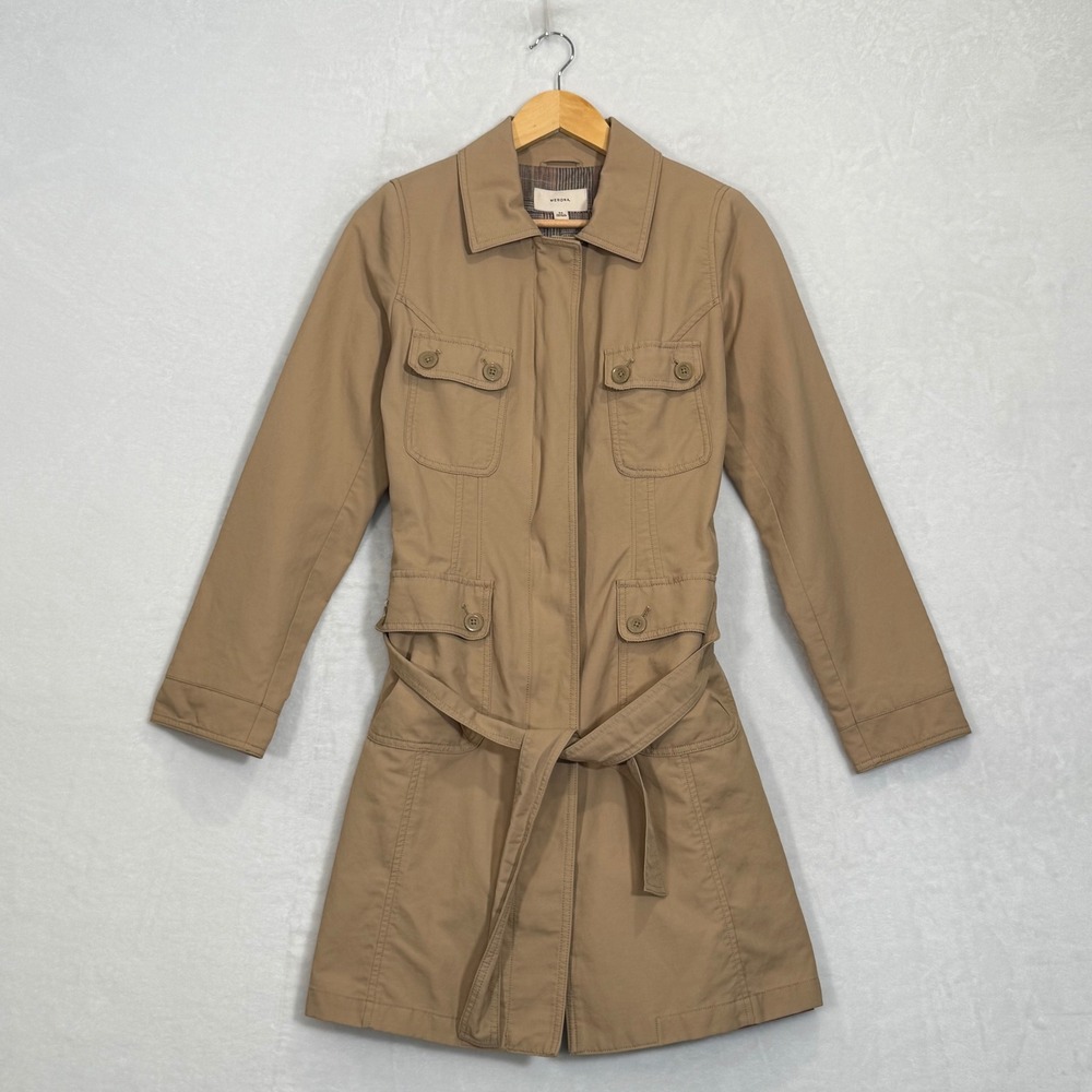 Merona Tan Khaki Field Jacket Trench Coat Medium